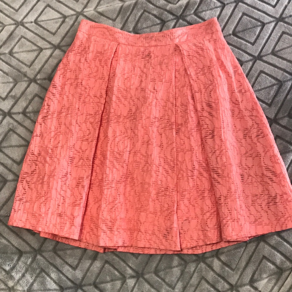 Vince Camuto coral pleated skirt